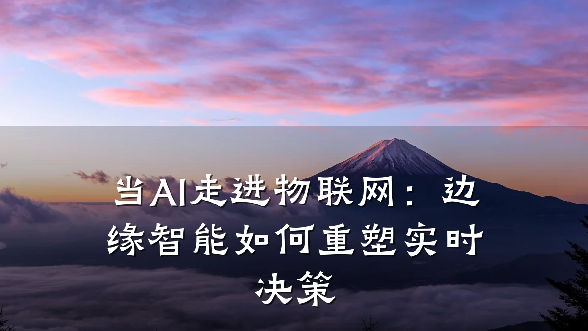 当AI走进物联网：边缘智能如何重塑实时决策