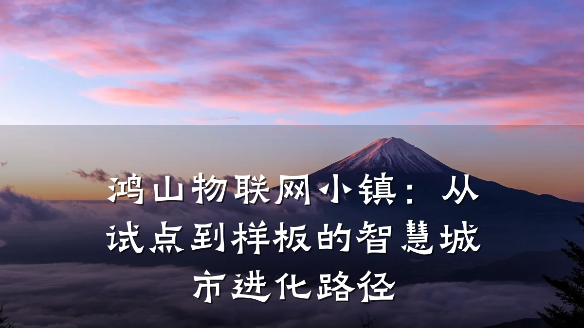 鸿山物联网小镇：从试点到样板的智慧城市进化路径