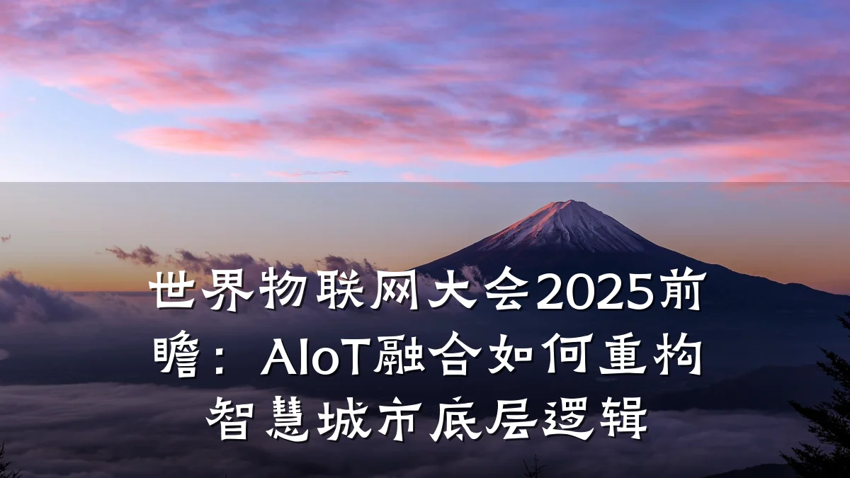 世界物联网大会2025前瞻：AIoT融合如何重构智慧城市底层逻辑