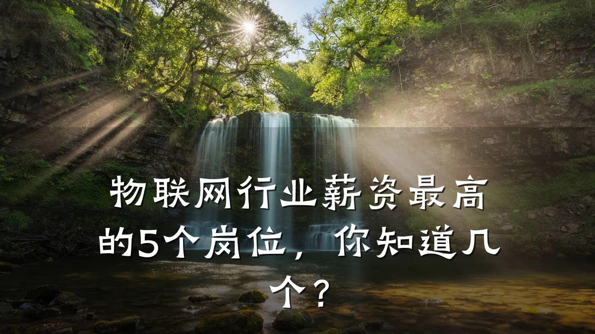 物联网行业薪资最高的5个岗位，你知道几个？