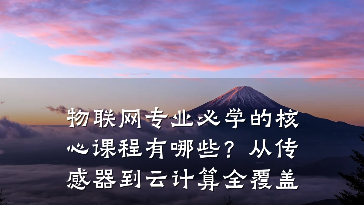 物联网专业必学的核心课程有哪些？从传感器到云计算全覆盖