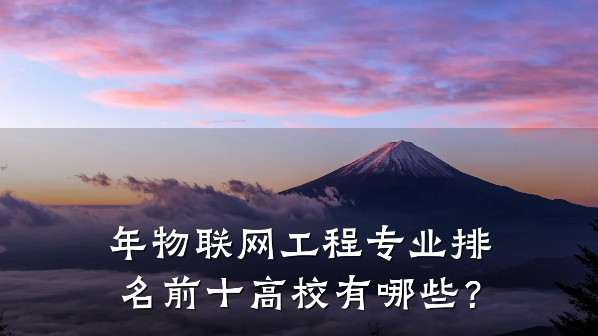 年物联网工程专业排名前十高校有哪些？