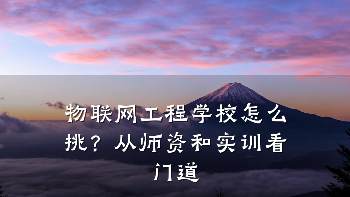 物联网工程学校怎么挑？从师资和实训看门道