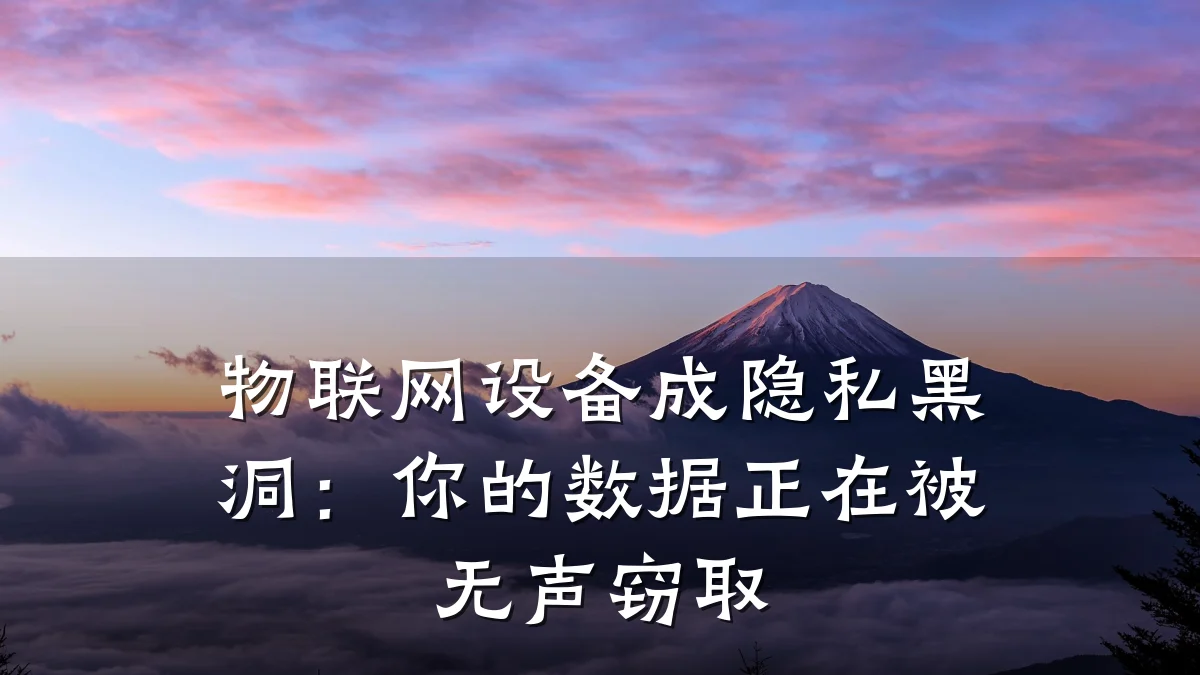 物联网设备成隐私黑洞：你的数据正在被无声窃取