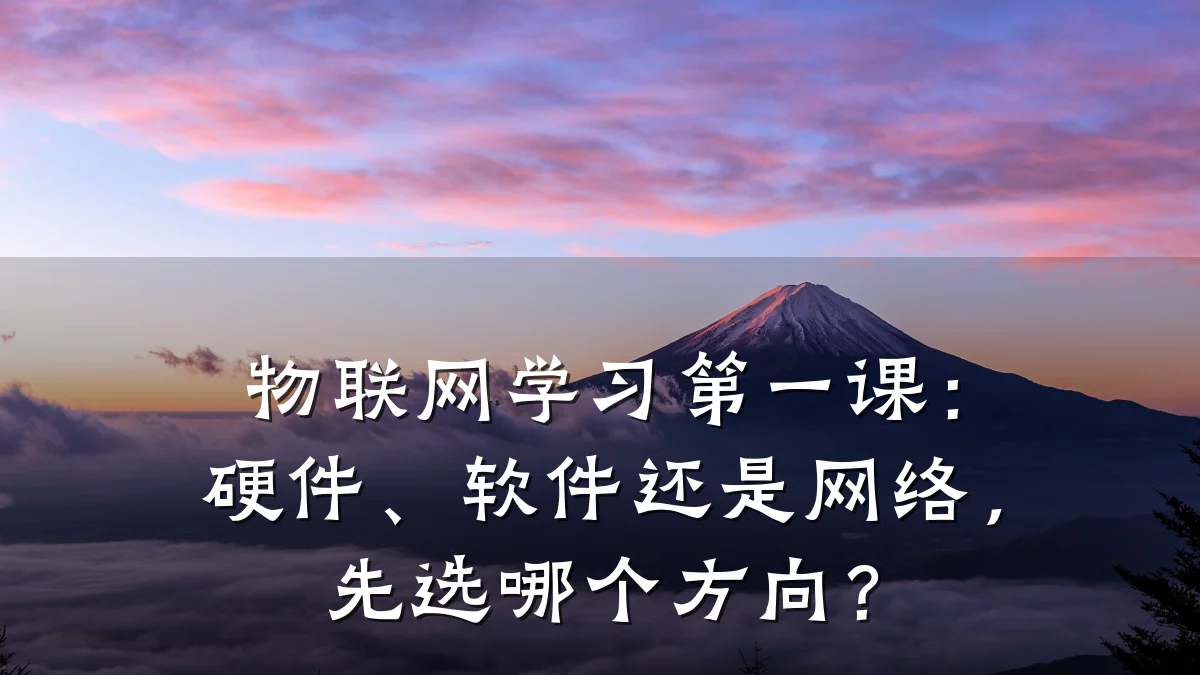 物联网学习第一课：硬件、软件还是网络，先选哪个方向？