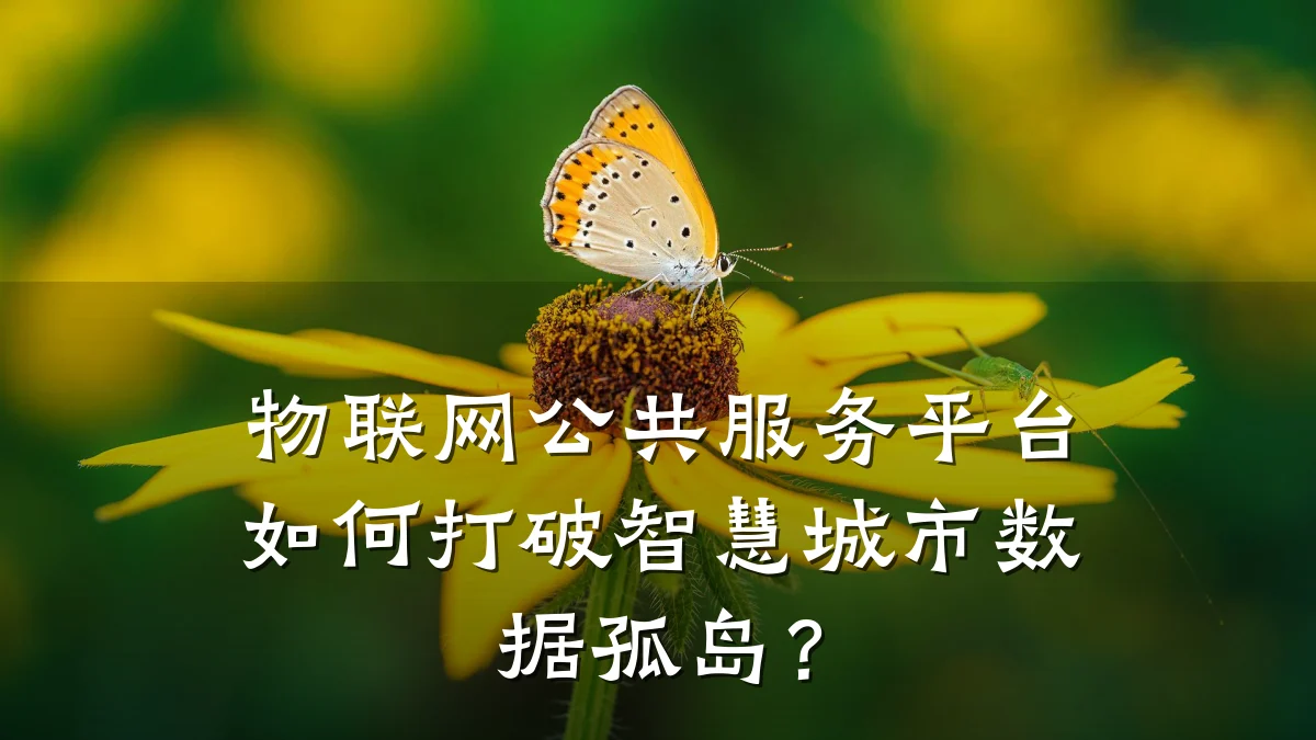 物联网公共服务平台如何打破智慧城市数据孤岛？