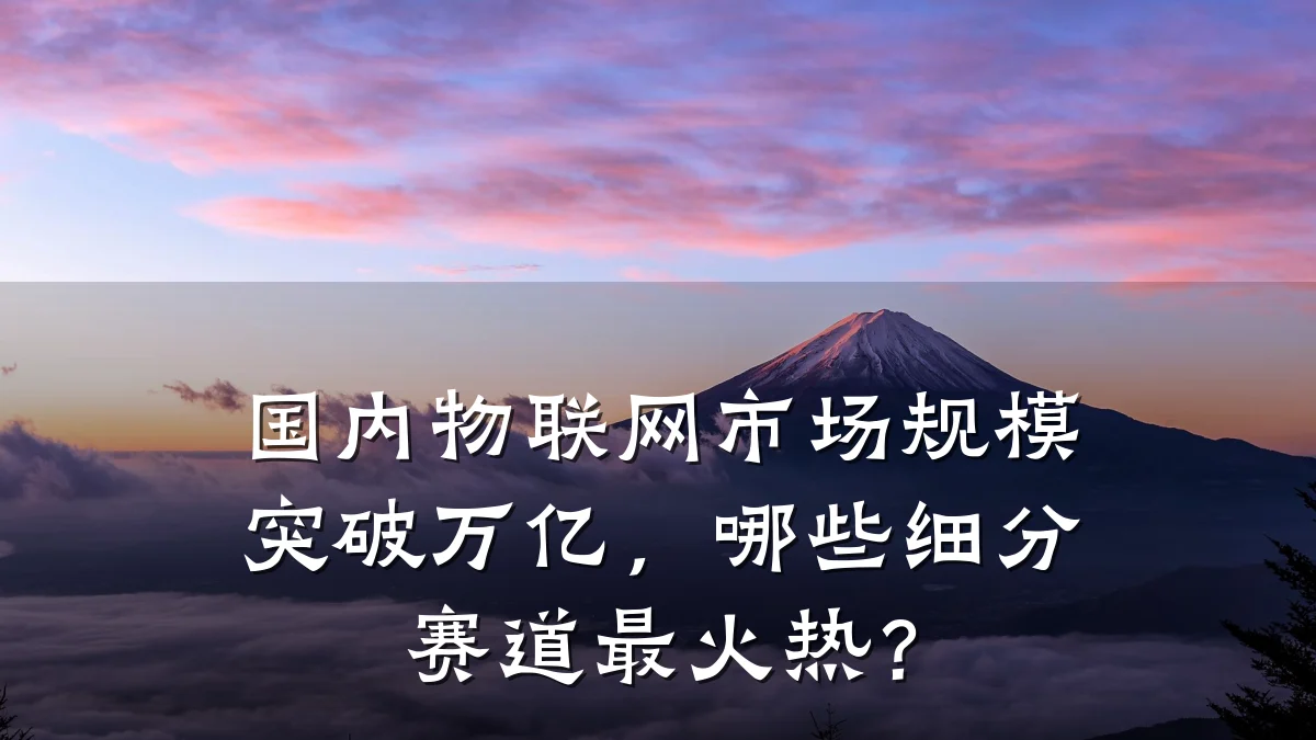 国内物联网市场规模突破万亿，哪些细分赛道最火热？