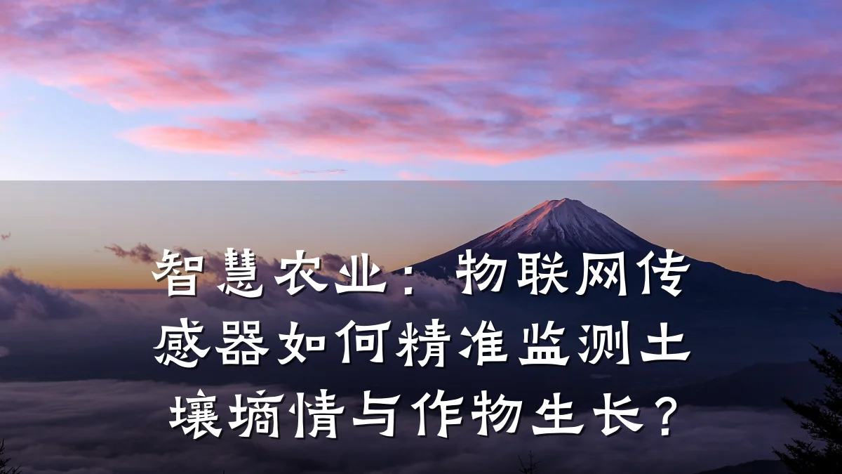 智慧农业：物联网传感器如何精准监测土壤墒情与作物生长？