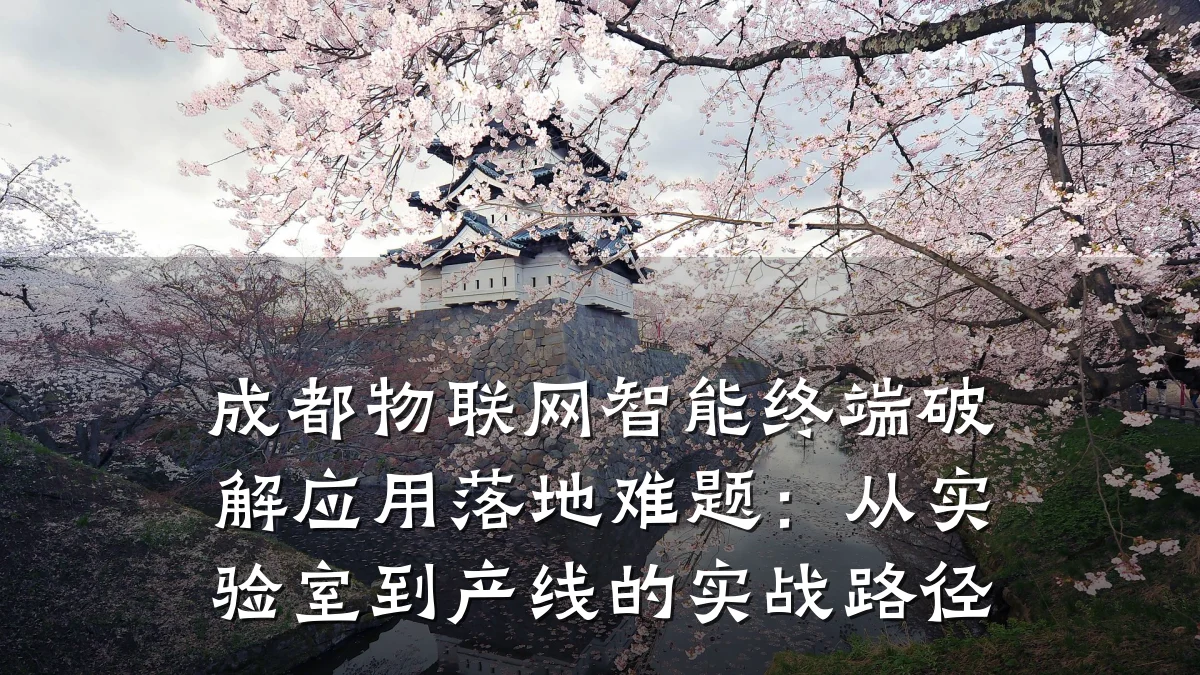 成都物联网智能终端破解应用落地难题：从实验室到产线的实战路径