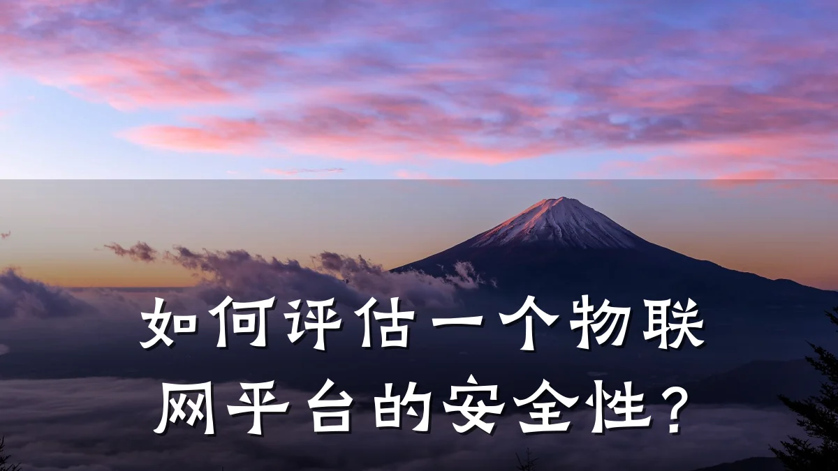 如何评估一个物联网平台的安全性？