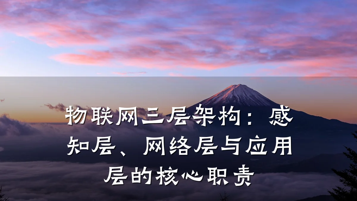 物联网三层架构：感知层、网络层与应用层的核心职责