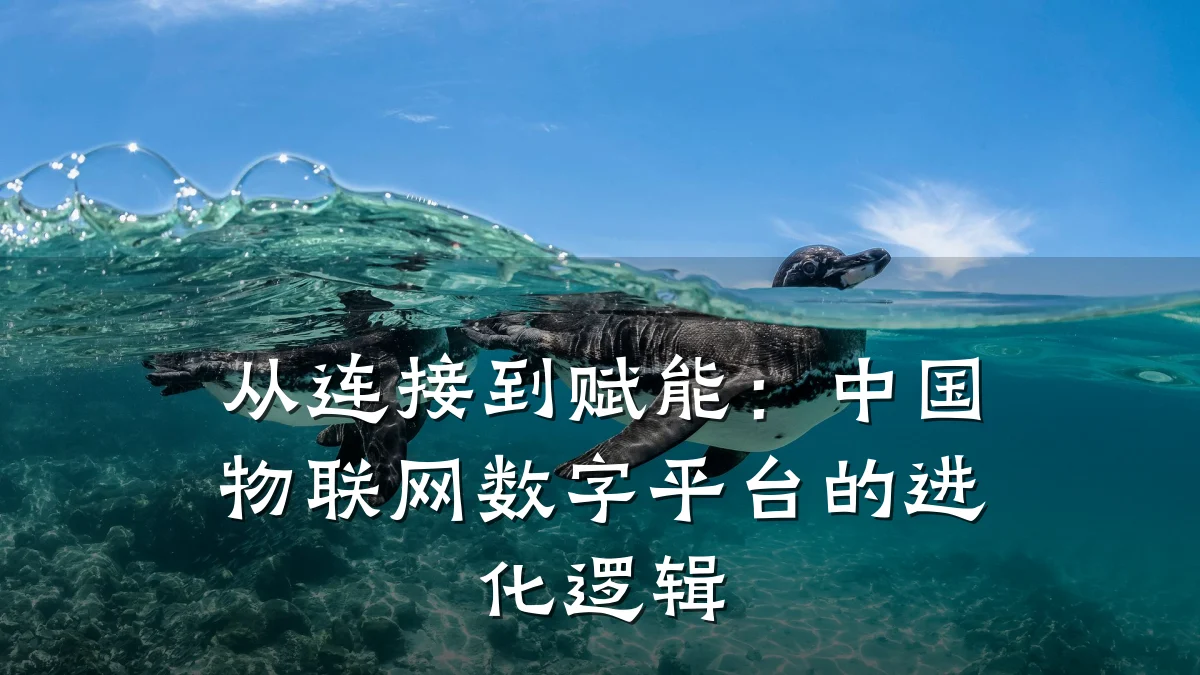 从连接到赋能：中国物联网数字平台的进化逻辑