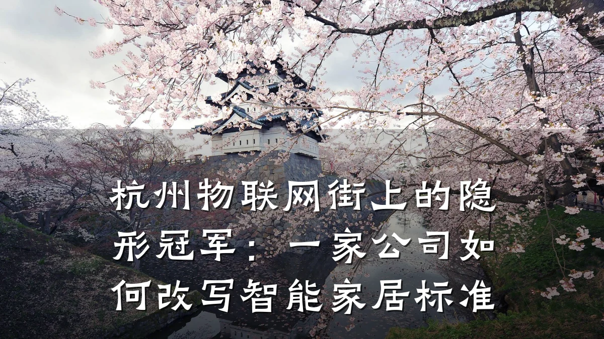 杭州物联网街上的隐形冠军：一家公司如何改写智能家居标准