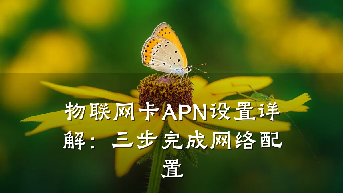 物联网卡APN设置详解：三步完成网络配置
