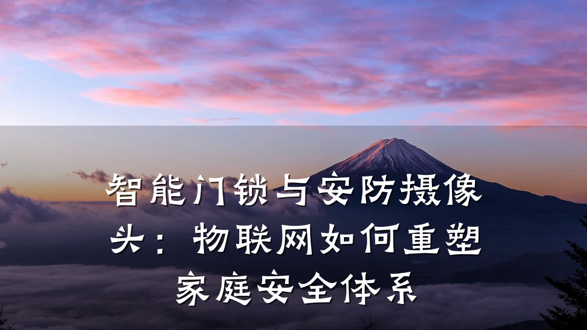 智能门锁与安防摄像头：物联网如何重塑家庭安全体系