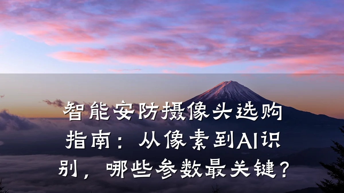 智能安防摄像头选购指南:从像素到AI识别,哪些参数最关键?
