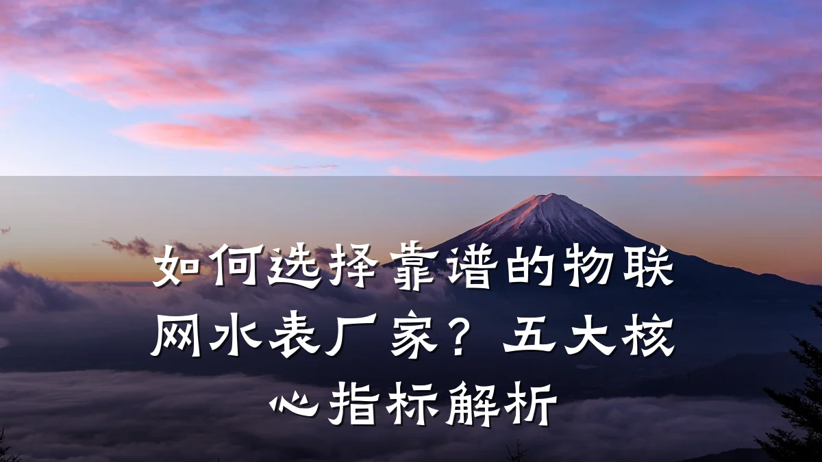 如何选择靠谱的物联网水表厂家?五大核心指标解析