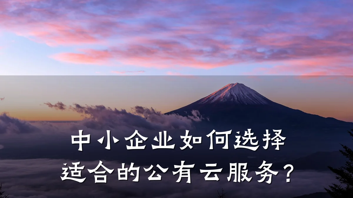 中小企业如何选择适合的公有云服务?