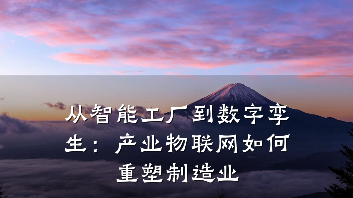 从智能工厂到数字孪生:产业物联网如何重塑制造业
