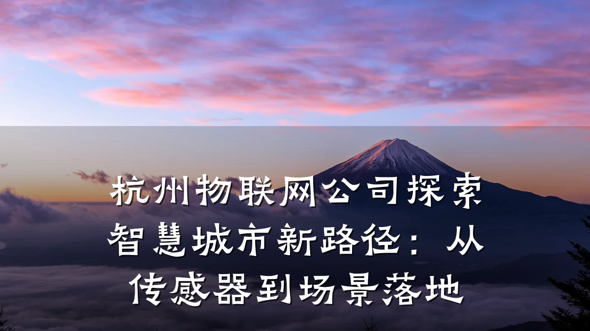 杭州物联网公司探索智慧城市新路径:从传感器到场景落地