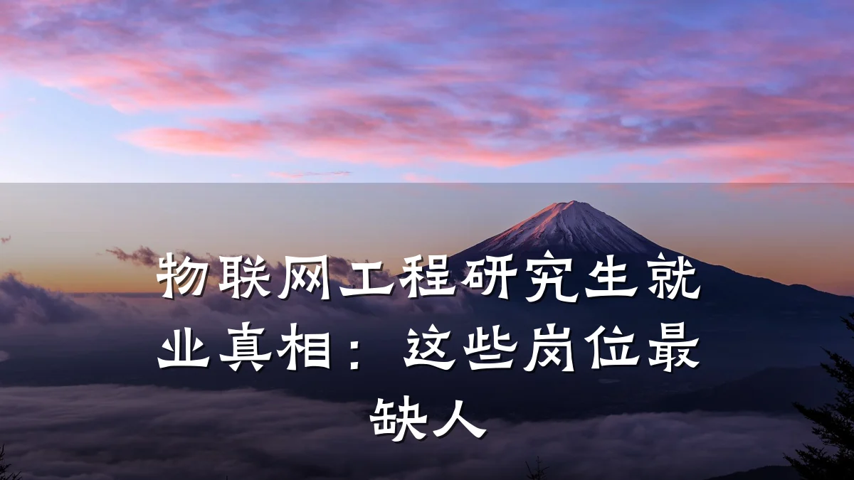 物联网工程研究生就业真相:这些岗位最缺人