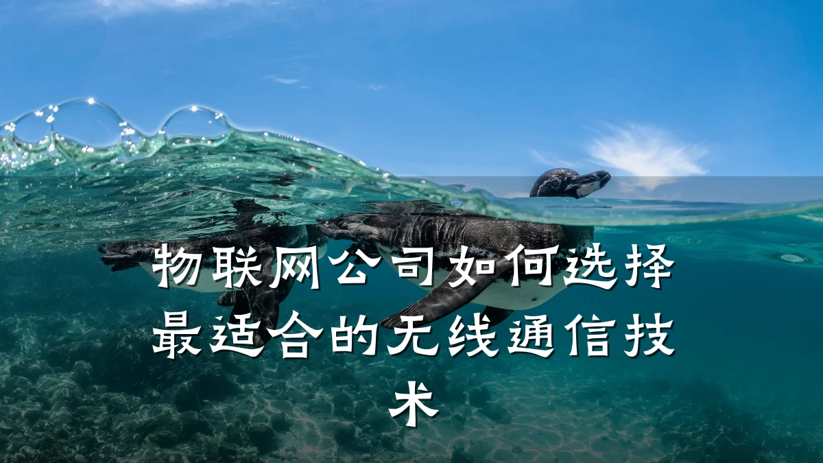 物联网公司如何选择最适合的无线通信技术
