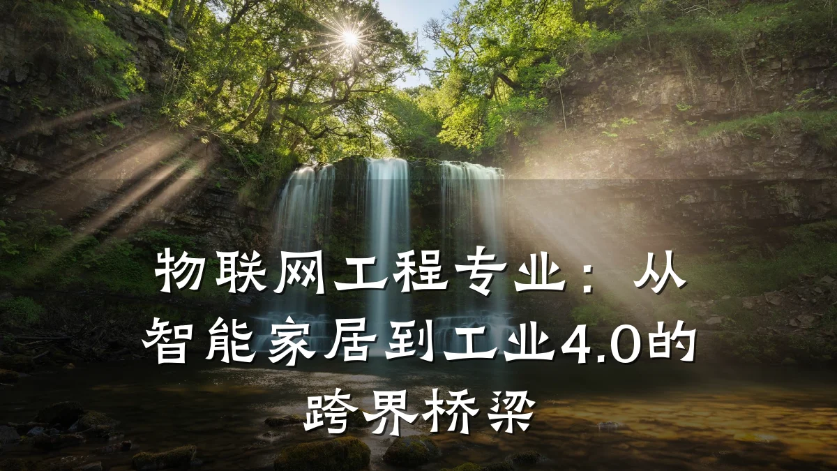 物联网工程专业:从智能家居到工业4.0的跨界桥梁