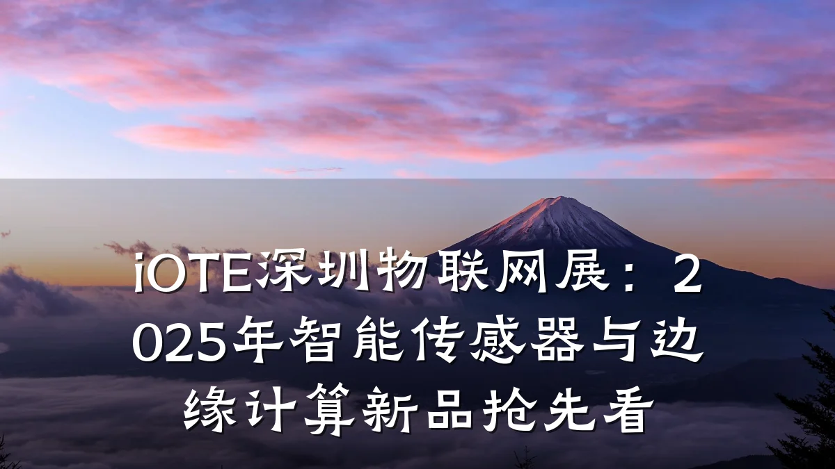 iOTE深圳物联网展:2025年智能传感器与边缘计算新品抢先看