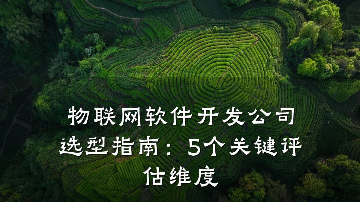 物联网软件开发公司选型指南:5个关键评估维度