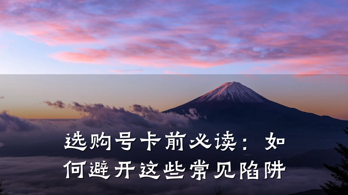 选购号卡前必读:如何避开这些常见陷阱