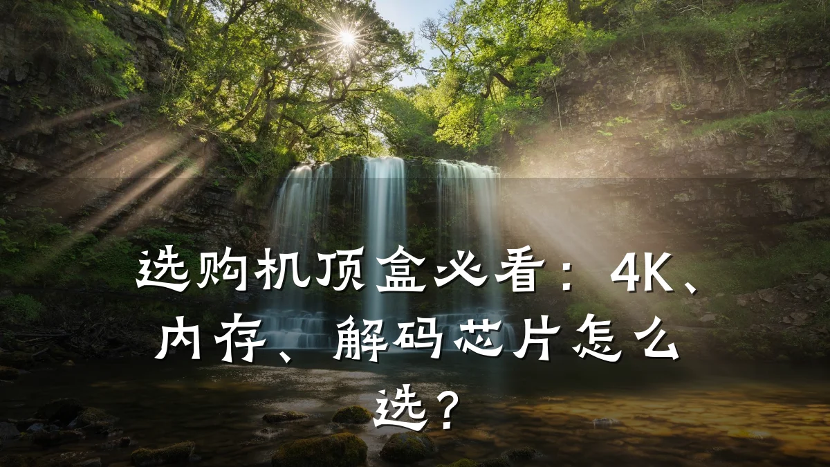 选购机顶盒必看:4K、内存、解码芯片怎么选?